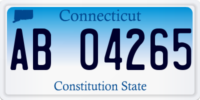 CT license plate AB04265