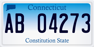 CT license plate AB04273