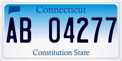 CT license plate AB04277