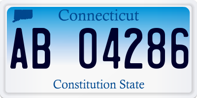 CT license plate AB04286