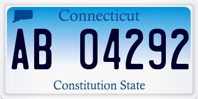 CT license plate AB04292