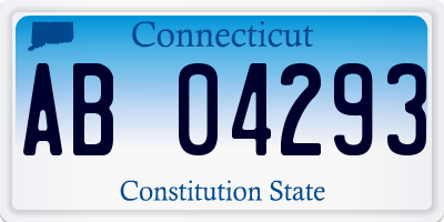 CT license plate AB04293
