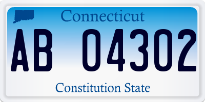 CT license plate AB04302