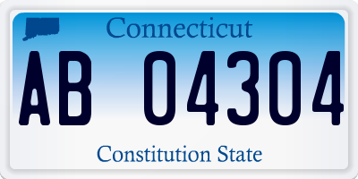 CT license plate AB04304