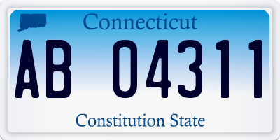CT license plate AB04311
