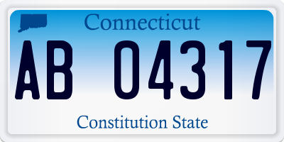 CT license plate AB04317