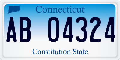 CT license plate AB04324