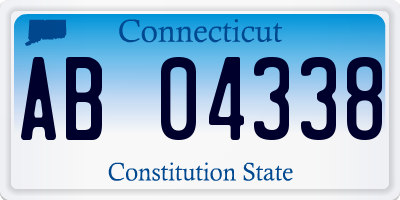 CT license plate AB04338