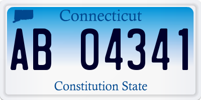 CT license plate AB04341