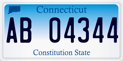 CT license plate AB04344