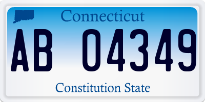 CT license plate AB04349