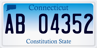 CT license plate AB04352