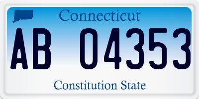 CT license plate AB04353