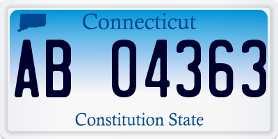 CT license plate AB04363