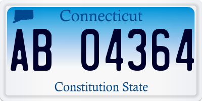 CT license plate AB04364