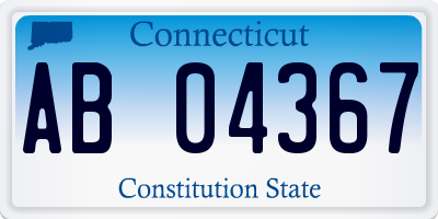 CT license plate AB04367