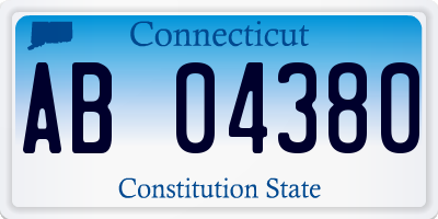 CT license plate AB04380