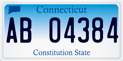 CT license plate AB04384