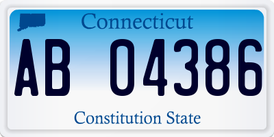 CT license plate AB04386