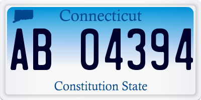 CT license plate AB04394