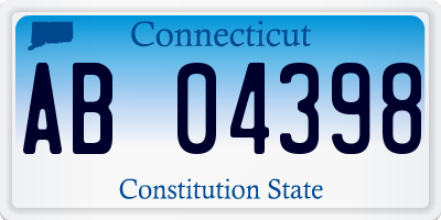 CT license plate AB04398