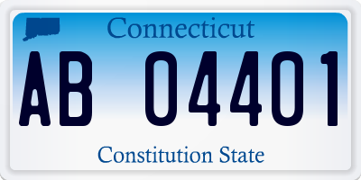 CT license plate AB04401