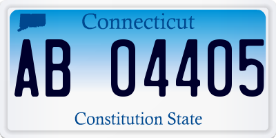 CT license plate AB04405