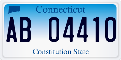 CT license plate AB04410
