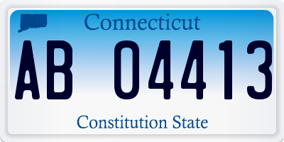 CT license plate AB04413