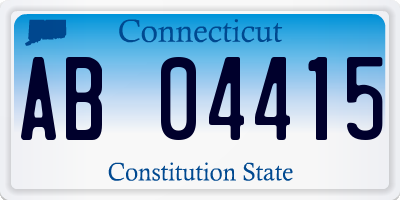 CT license plate AB04415