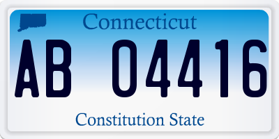CT license plate AB04416