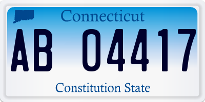 CT license plate AB04417