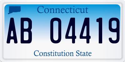 CT license plate AB04419