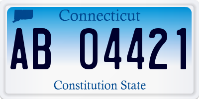 CT license plate AB04421