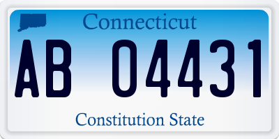 CT license plate AB04431