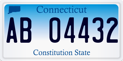 CT license plate AB04432