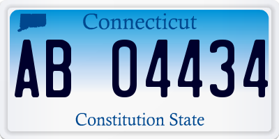 CT license plate AB04434