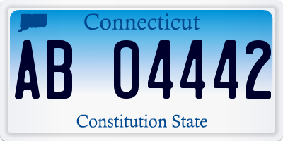 CT license plate AB04442