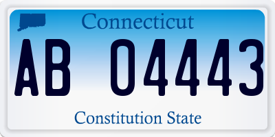 CT license plate AB04443