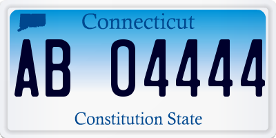 CT license plate AB04444