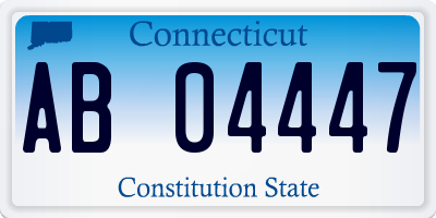 CT license plate AB04447