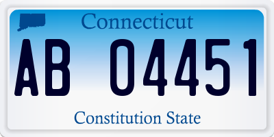 CT license plate AB04451