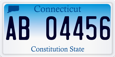 CT license plate AB04456