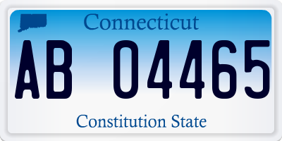 CT license plate AB04465