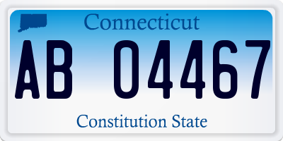 CT license plate AB04467