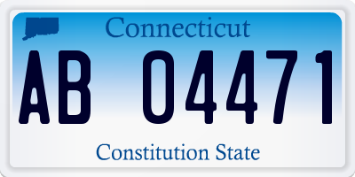 CT license plate AB04471
