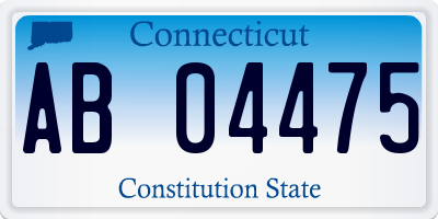 CT license plate AB04475