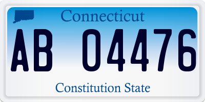 CT license plate AB04476