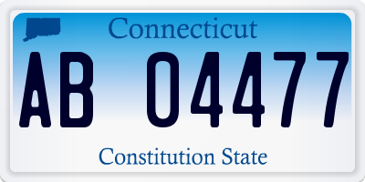 CT license plate AB04477