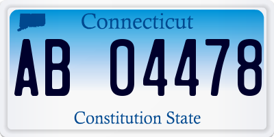 CT license plate AB04478